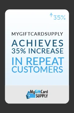 Mygiftcardsupply achieves 35% increase in repeat customers